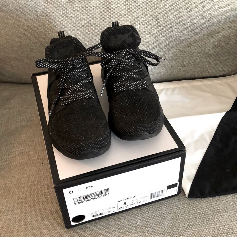 APL Lululemon Black Reflective Techloom Sneakers